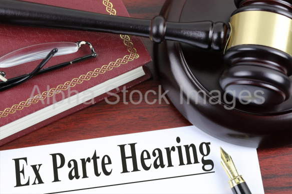 ex parte hearing